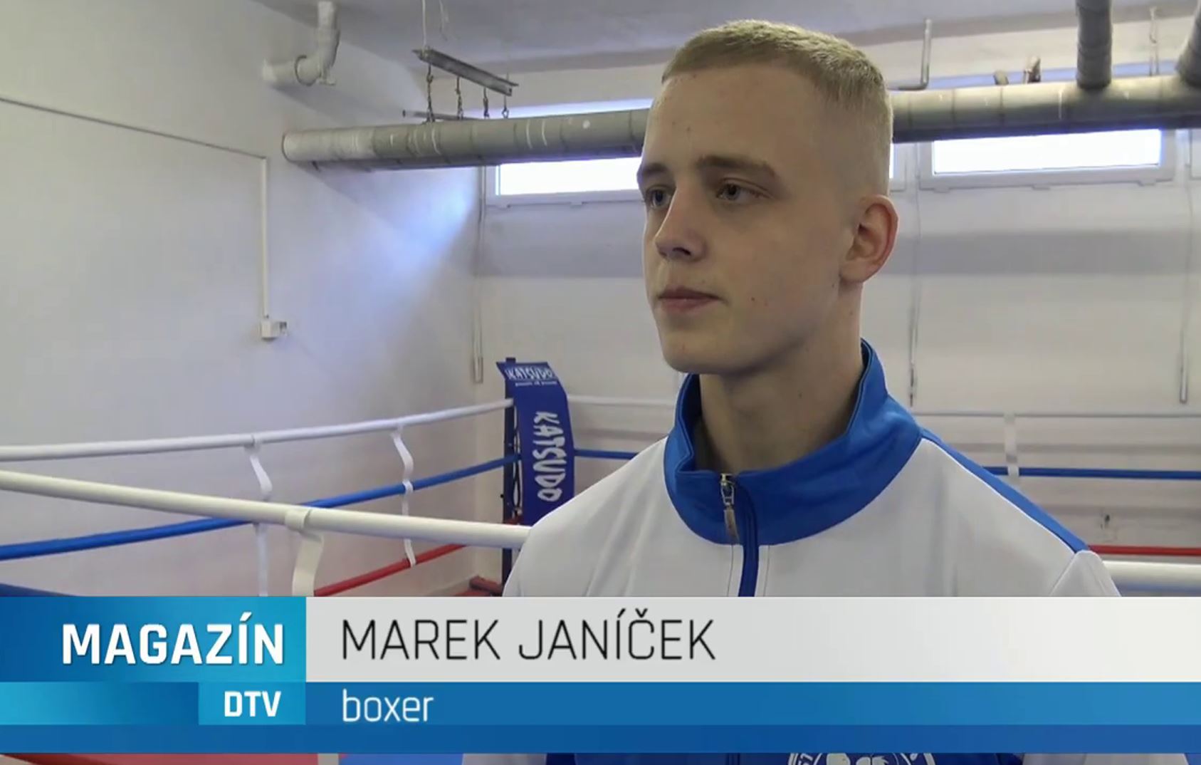 Screenshot z reportáže Devínskonovoveskej televízie (DTV) o mladých talentoch z Best Boxing Clubu